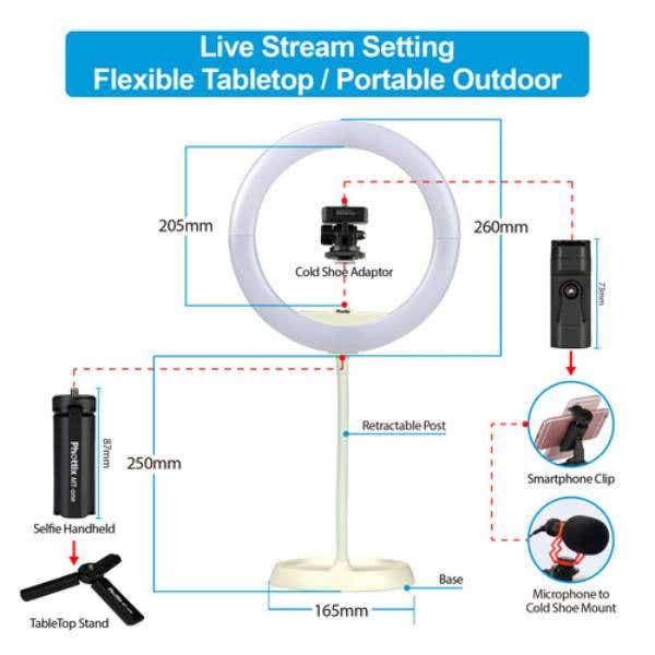 Phottix Nuada 10 LED Ring Light - 450 LUX