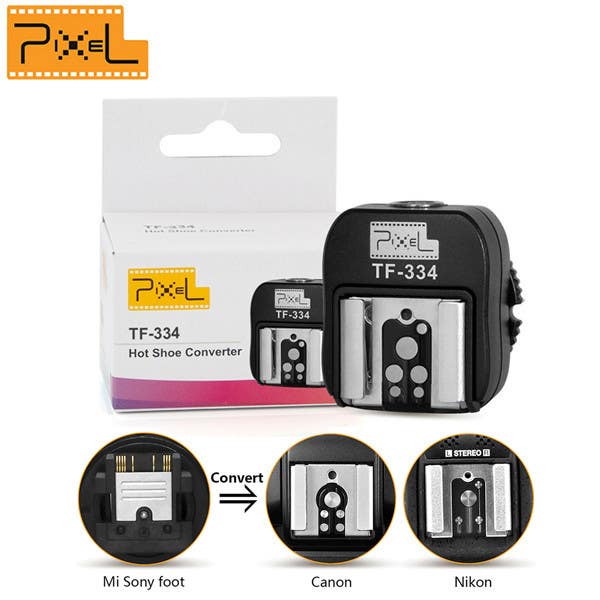 Pixel Hot Shoe Converter TF334 - Sony Shoe to Canon/Nikon Hot Shoe