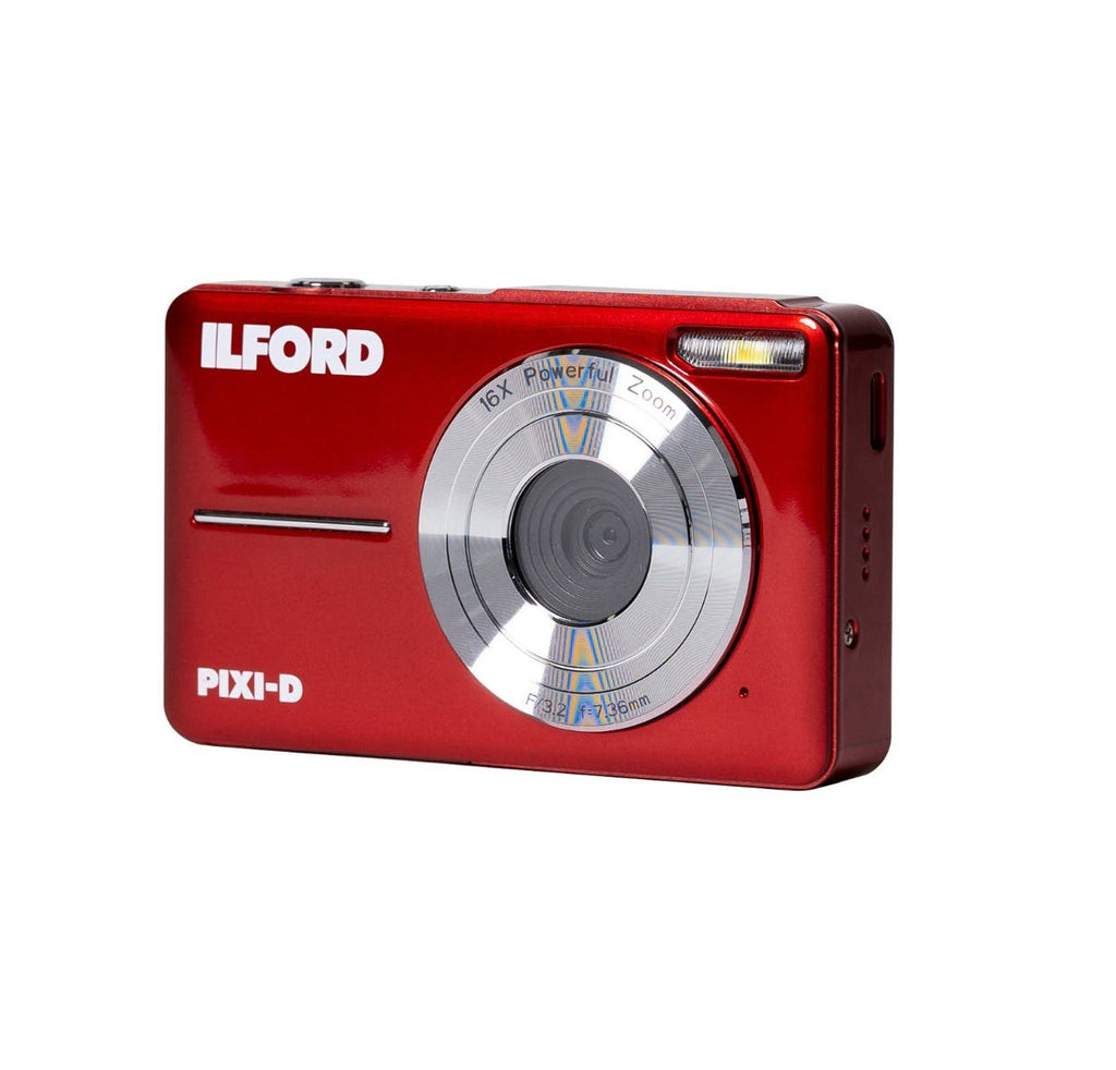 Ilford PIXI-D Digital Camera - Red - Bonus 32GB Card