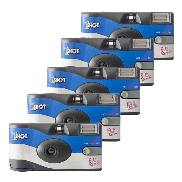 1 Shot FS72 Single Use Flash 35mm Camera - 27 Exp - 5x Pack