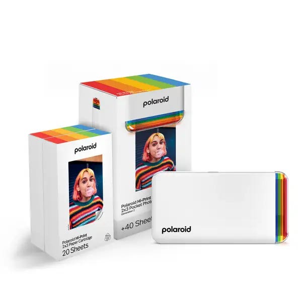 Polaroid Hi.Print Photo Printer w/40x Media Kit - White