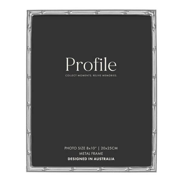 Profile Bamboo Silver Metal Photo Frame - 8x10"