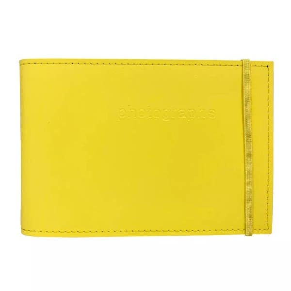 Profile Citi Leather Vibrant Yellow Slip In 4x6" Album - 52 Photos