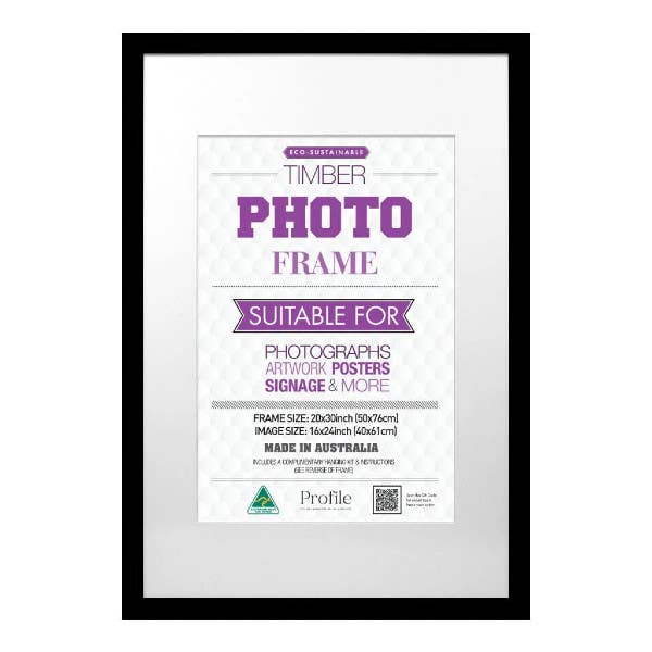 Profile Poster 20x30" Frame for 16x24" Photo - Black