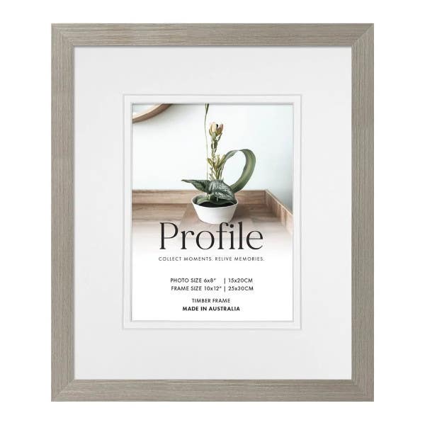 Profile Stone Ash 10x12" frame - 6x8" opening
