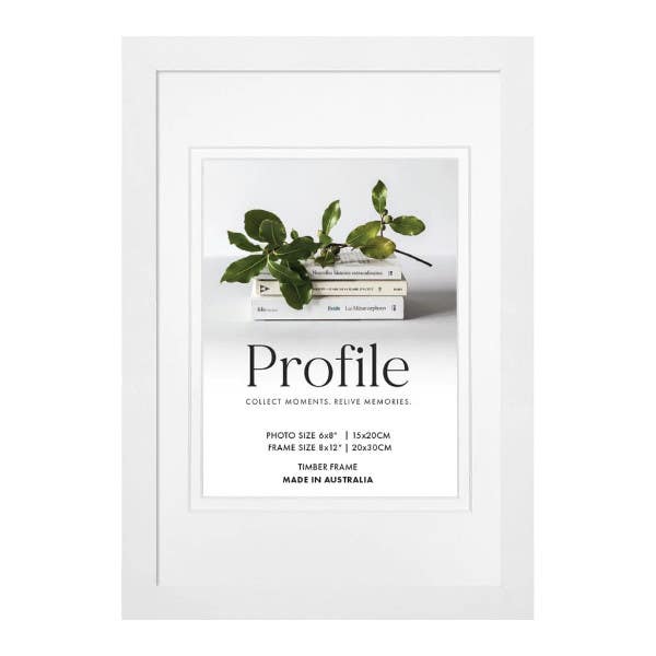 Profile Deluxe White 8x12" Frame - 6x8" Opening