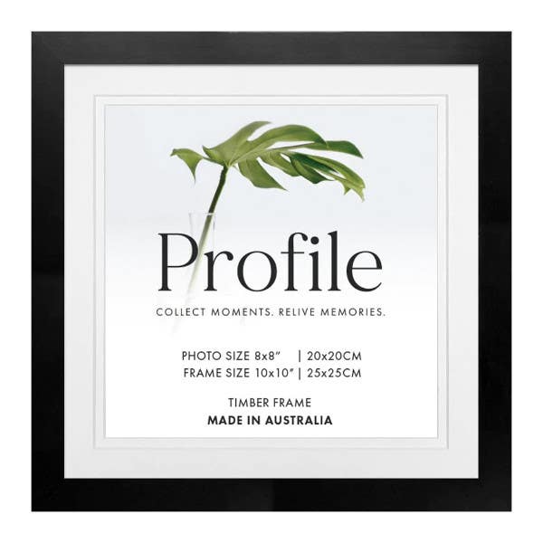 Profile Deluxe Black 10x10" Frame - 8x8" Opening