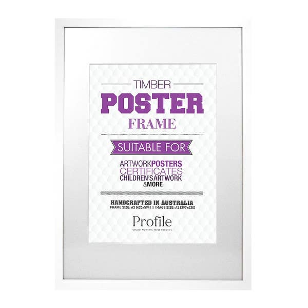 Profile Poster A2/A3 Frame - White
