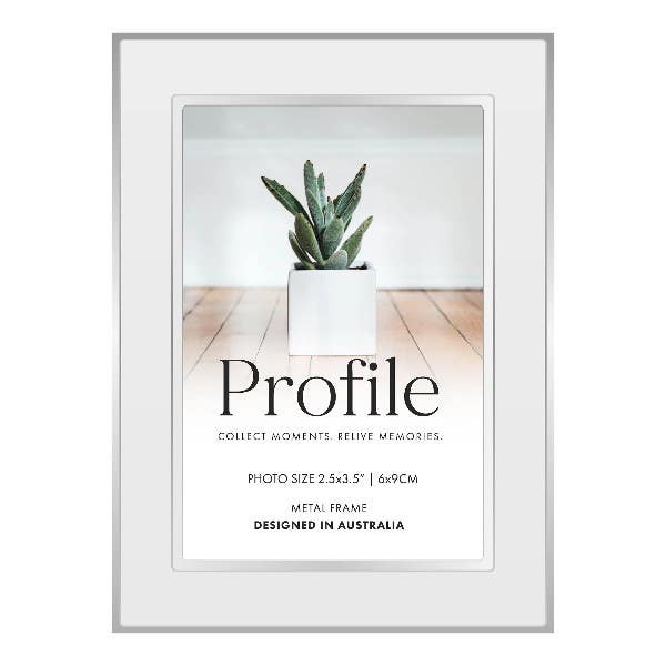 Profile Metal Eternal White 2.5x3.5" Photo Frame