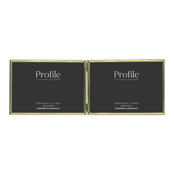 Profile Habitat Brass Photo Frame - 2x 5x7"