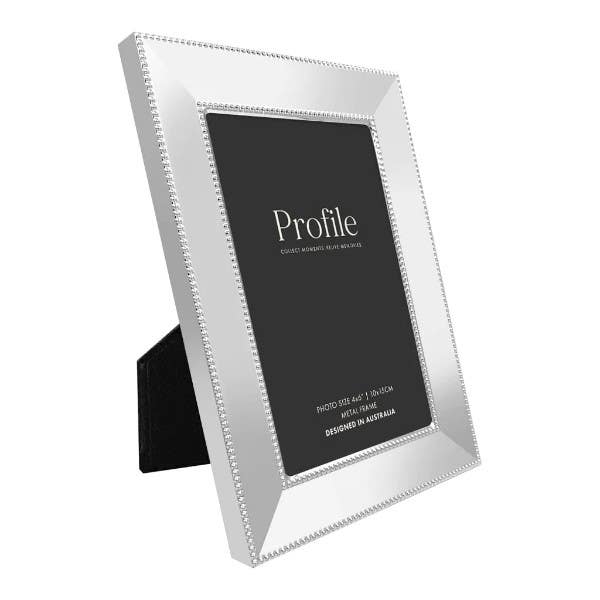 Profile Romance Silver Beaded  Metal 5x7" frame