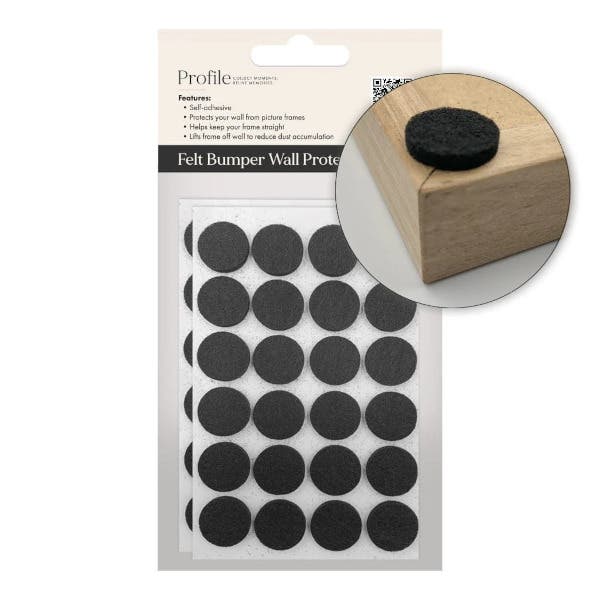 Profile Black Felt Bumper Wall Protectors (48pk)