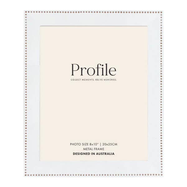 Profile Noble White Gold 8x10" Photo Frame