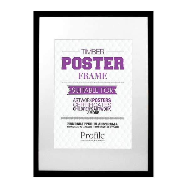 Profile Poster 20x24" Frame for 16x20" Photo - Black