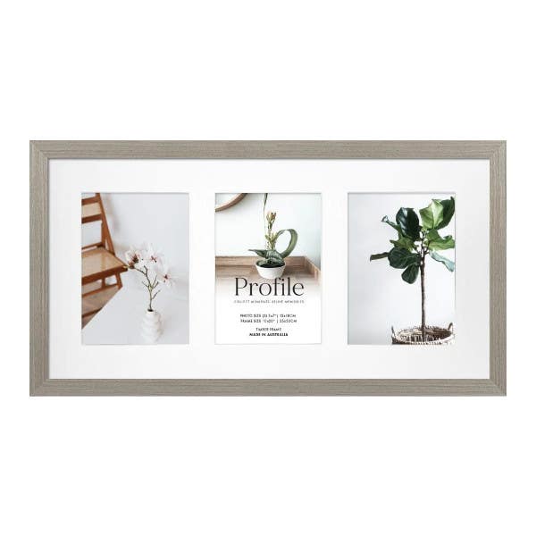 Profile Stone Ash 25x50 cm Photo Frame - 3x 13x18cm Photos