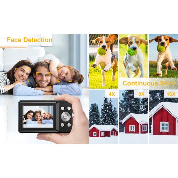 Pulse DC44 Digital Compact Camera w/32GB Card - Black