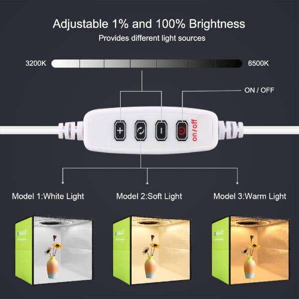 Puluz Portable Studio Kit 30cm Tent & LED Lighting Kit