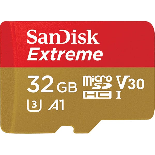 Sandisk Extreme 32GB Micro SDHC Card - UHS-I A1  100MB/s