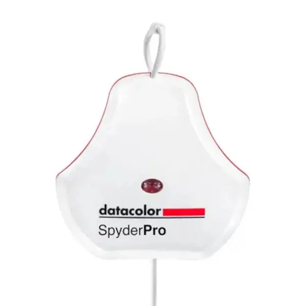 Datacolor SpyderPro color calibration device on a white background