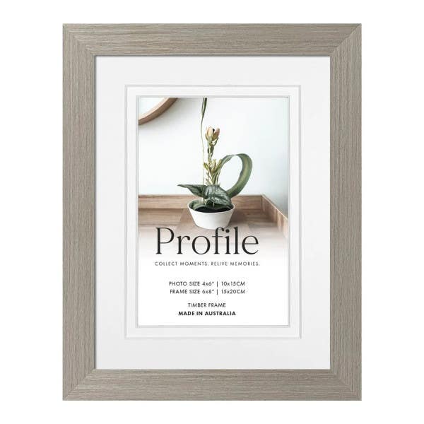Profile Stone Ash 6x8" frame - 4x6" opening