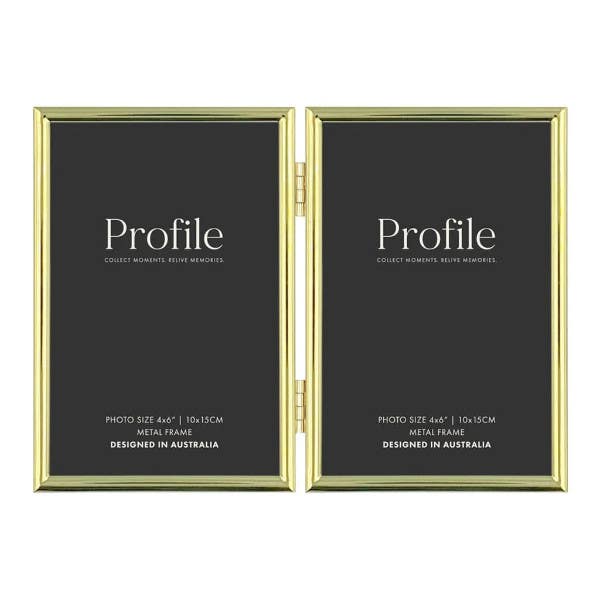 Profile Habitat Brass Photo Frame - 2x 4x6"