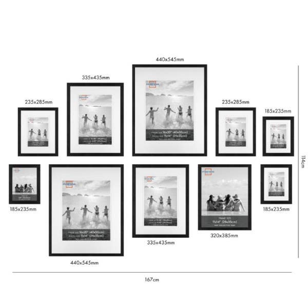 Studio Nova Gallery Frame Set of 10 - Black