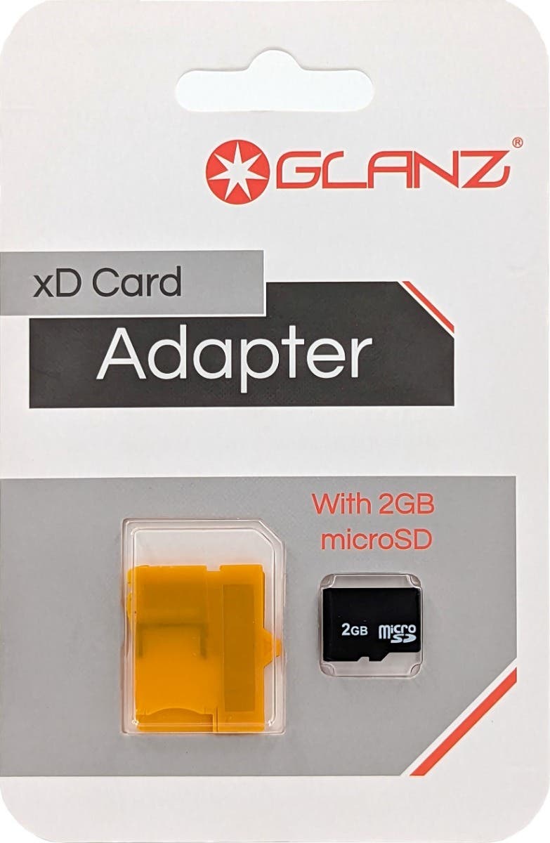 Glanz Olympus XD to Micro SD Adaptor with 2GB Micro SD