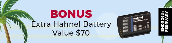 Bonus Hahnel Lumix BLK22 Battery